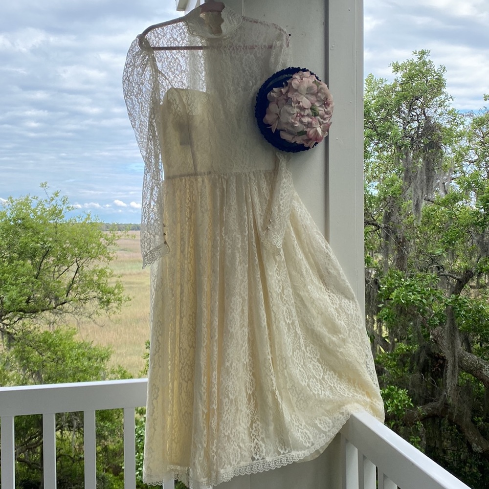 Vintage Jessica McClintock Gunne Sax Lace Dress Size 13